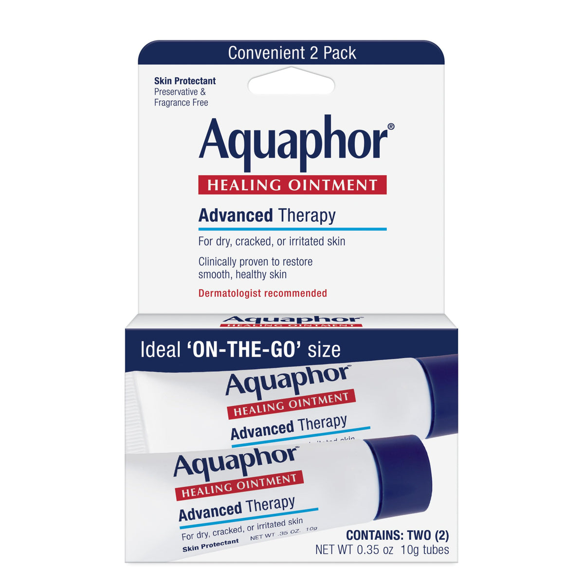 Aquaphor Healing Ointment 0.35 oz tube front view