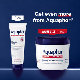 Aquaphor Healing Ointment jar with ingredients list