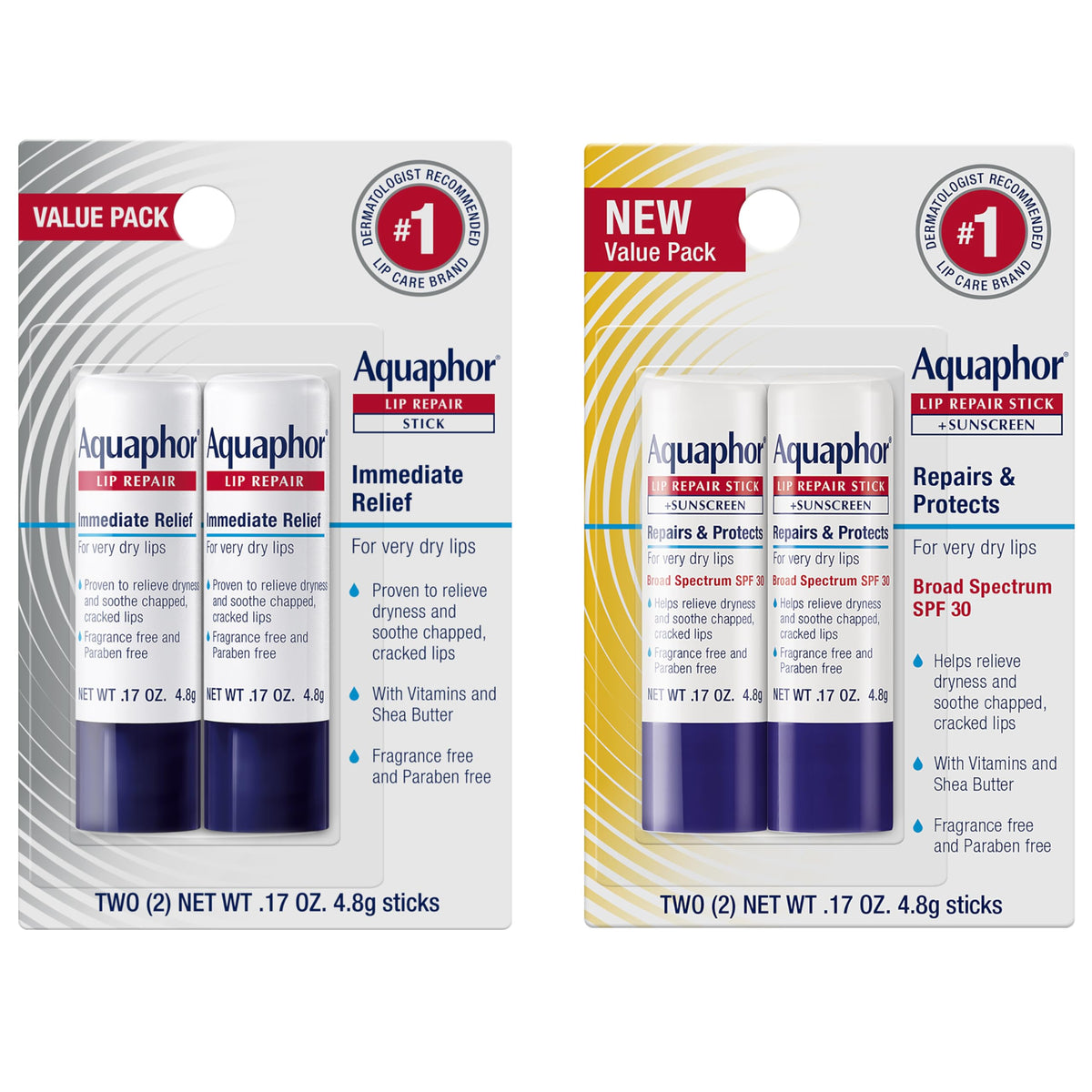 Aquaphor Lip Balm Set packaging front view