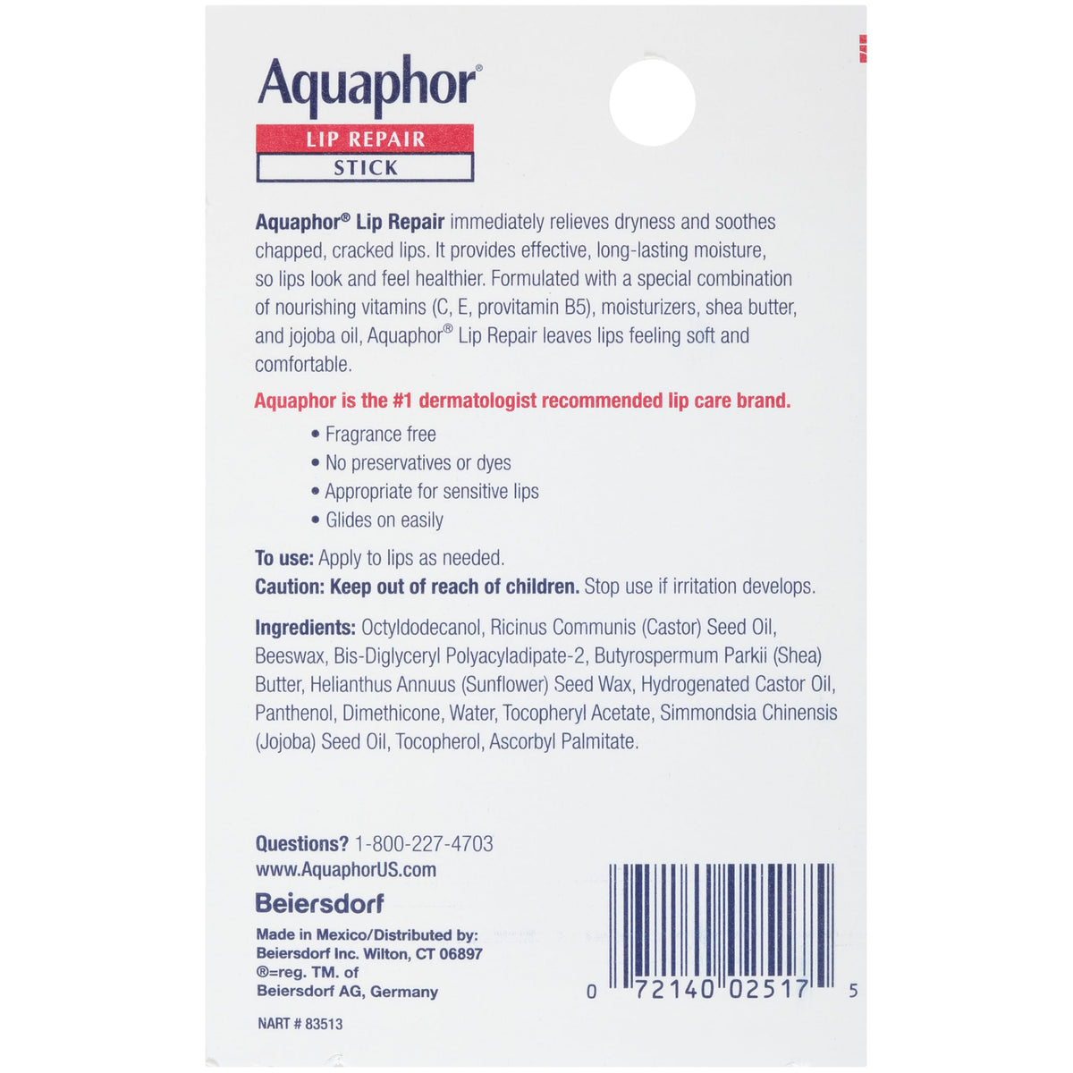 Aquaphor Lip Balm Set with outdoor background
