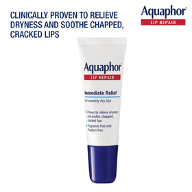 Aquaphor Lip Repair Ointment back view showing ingredients