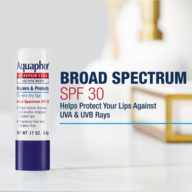Aquaphor Lip Repair Stick SPF 30 side view