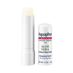 Aquaphor Naturally Inspired Lip Repair Stick back view showing ingredients