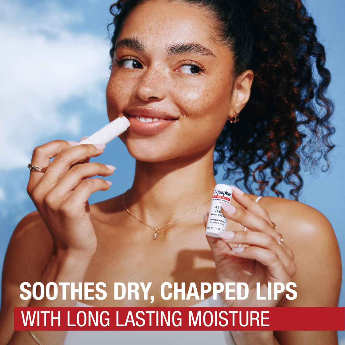 Aquaphor Naturally Inspired Lip Repair Stick close-up of the stick