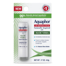 Aquaphor Naturally Inspired Lip Repair Stick front view with Aloe Vera