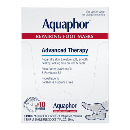 Aquaphor Repairing Foot Masks packaging front view