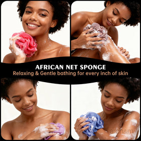 ARCH&M African Net Sponge demonstrating gentle exfoliation