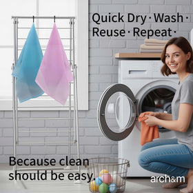 ARCH&M Exfoliating Towel in use during shower