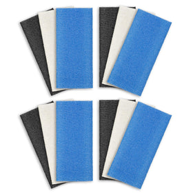 ARCH&M Exfoliating Washcloth 12 Pack in Black, Off-White, Navy-Blue