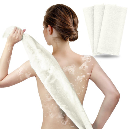 ARCH&M Exfoliating Washcloth set of three off-white cloths