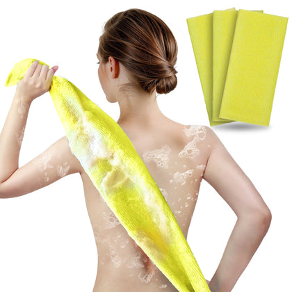 ARCH&M Exfoliating Washcloth yellow 3-pack front view