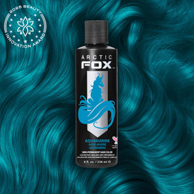 ARCTIC FOX Aquamarine Blue packaging with two 8 fl oz bottles