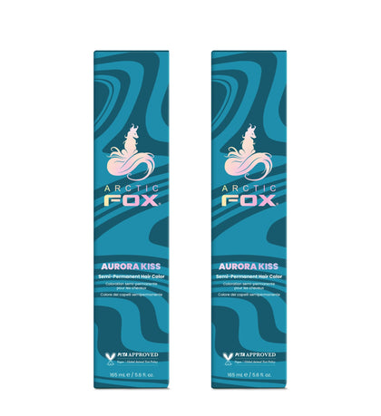 ARCTIC FOX Aurora Kiss Blue Semi Permanent Hair Dye front view