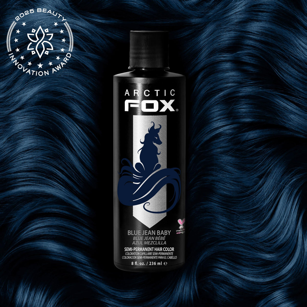 ARCTIC FOX Blue Jean Baby Hair Dye two bottles side view