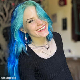ARCTIC FOX Cotton Candy Dreams vibrant blue hair result
