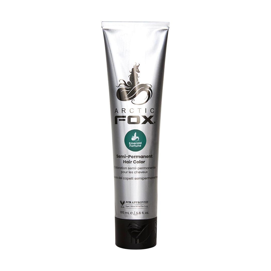 ARCTIC FOX Hair Dye Emerald Fortune vibrant hair results