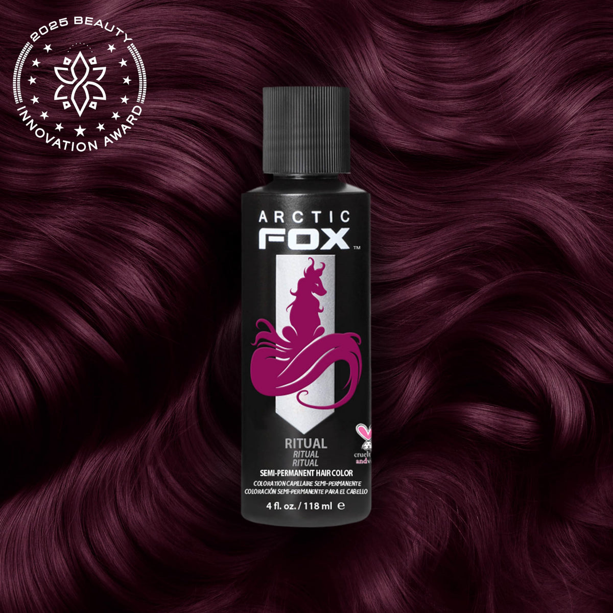ARCTIC FOX hair dye packaging showing vibrant burgundy shade