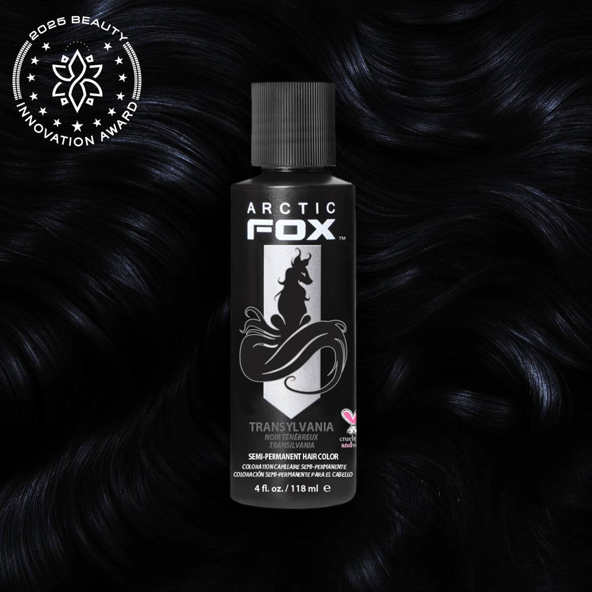 ARCTIC FOX Hair Dye Transylvania 4 oz bottle back view