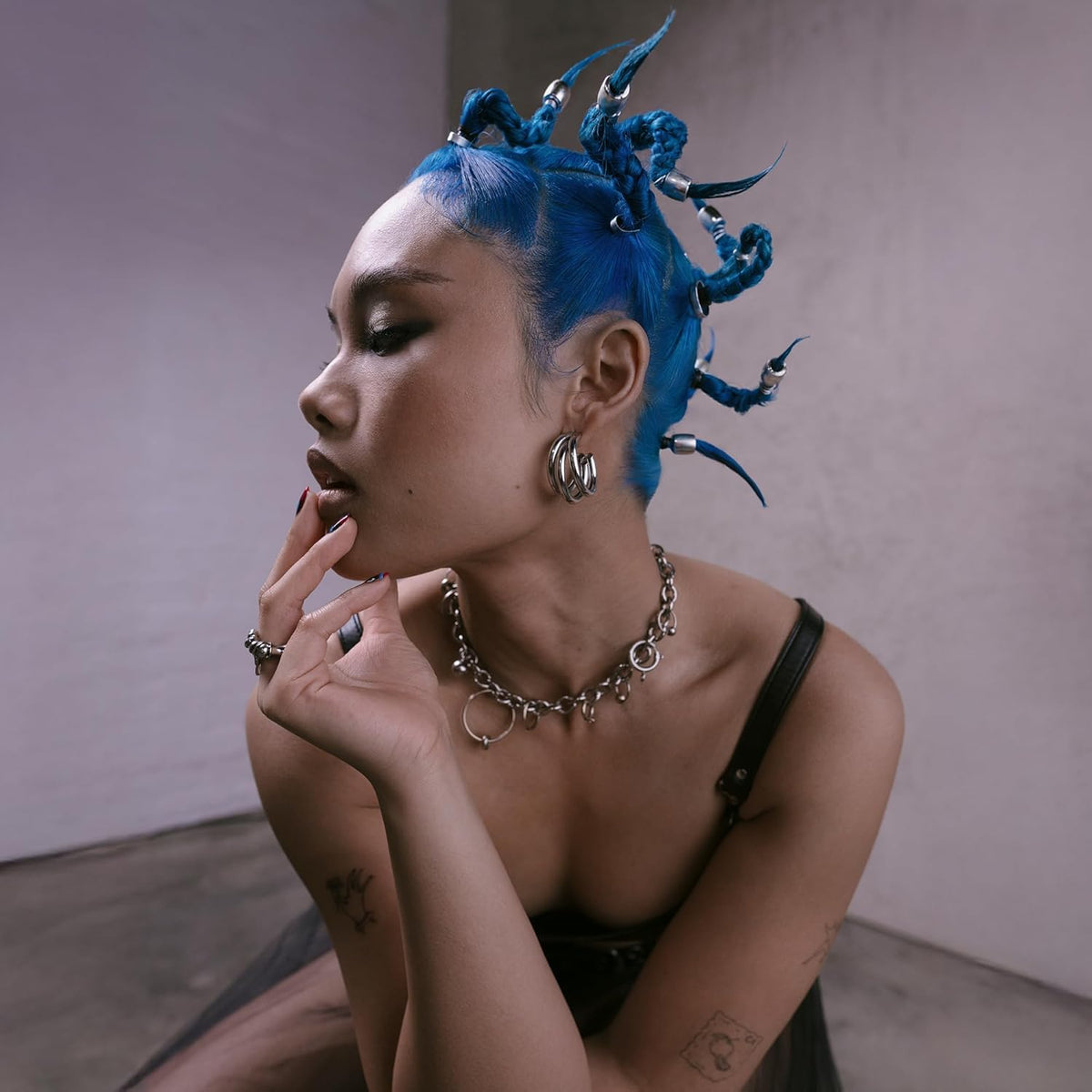 ARCTIC FOX Jinx Hair Dye vibrant blue colour on hair