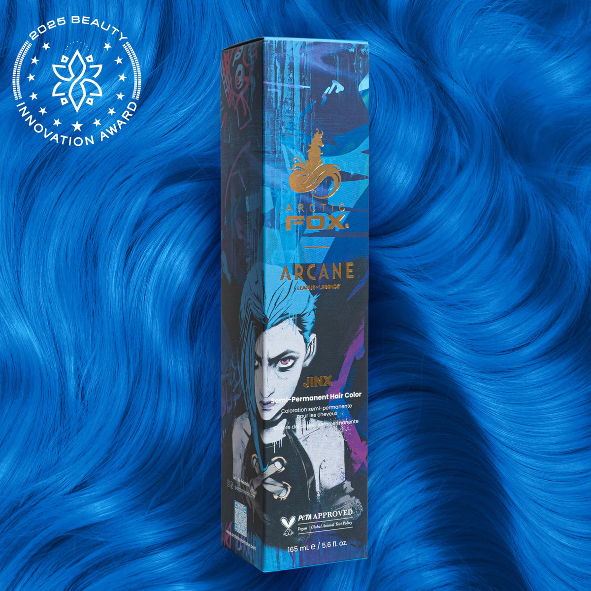 ARCTIC FOX Jinx Semi Permanent Hair Dye Bold Blue packaging