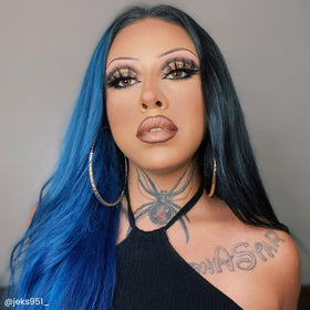 ARCTIC FOX Poseidon Blue hair dye mixed with Arctic Mist