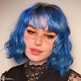 ARCTIC FOX Poseidon hair dye application on pre-lightened hair