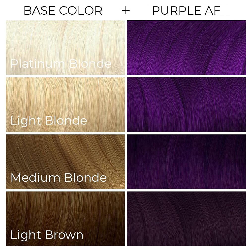 ARCTIC FOX Purple AF dye on lightened hair