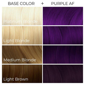 ARCTIC FOX Purple AF dye on lightened hair