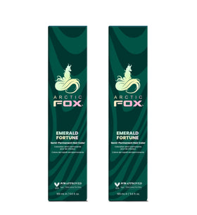 ARCTIC FOX Semi-Permanent Hair Color Emerald Fortune 2 x 5.6 oz front view