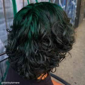 ARCTIC FOX Semi-Permanent Hair Color Emerald Fortune mixed with conditioner