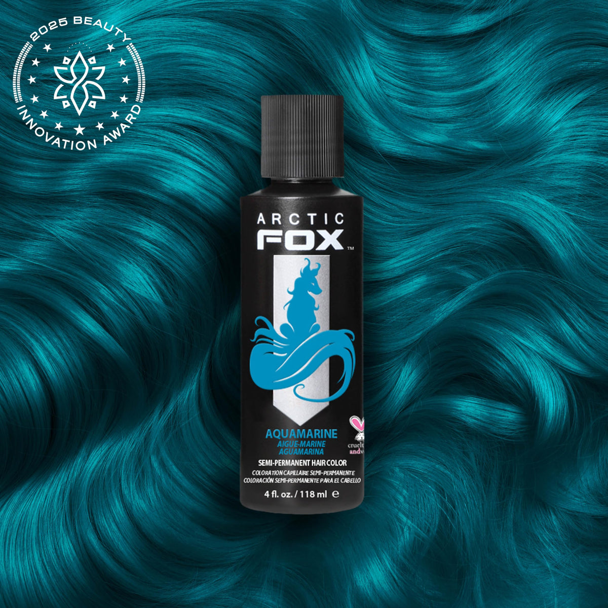 ARCTIC FOX Semi-Permanent Hair Dye Aquamarine packaging side view