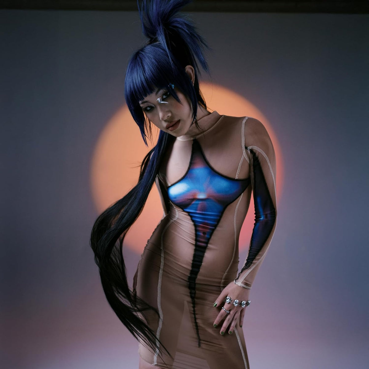 ARCTIC FOX Semi Permanent Hair Dye Caitlyn navy blue application process