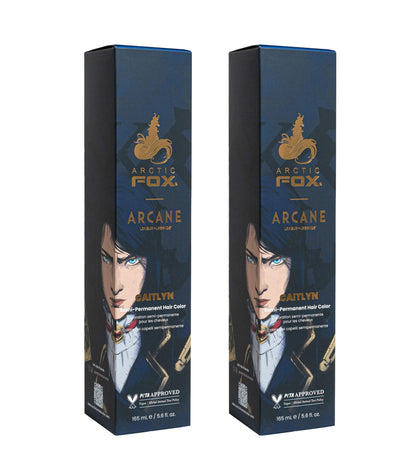 ARCTIC FOX Semi Permanent Hair Dye Caitlyn navy blue front view
