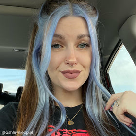 ARCTIC FOX Semi-Permanent Hair Dye Periwinkle Blue application scene