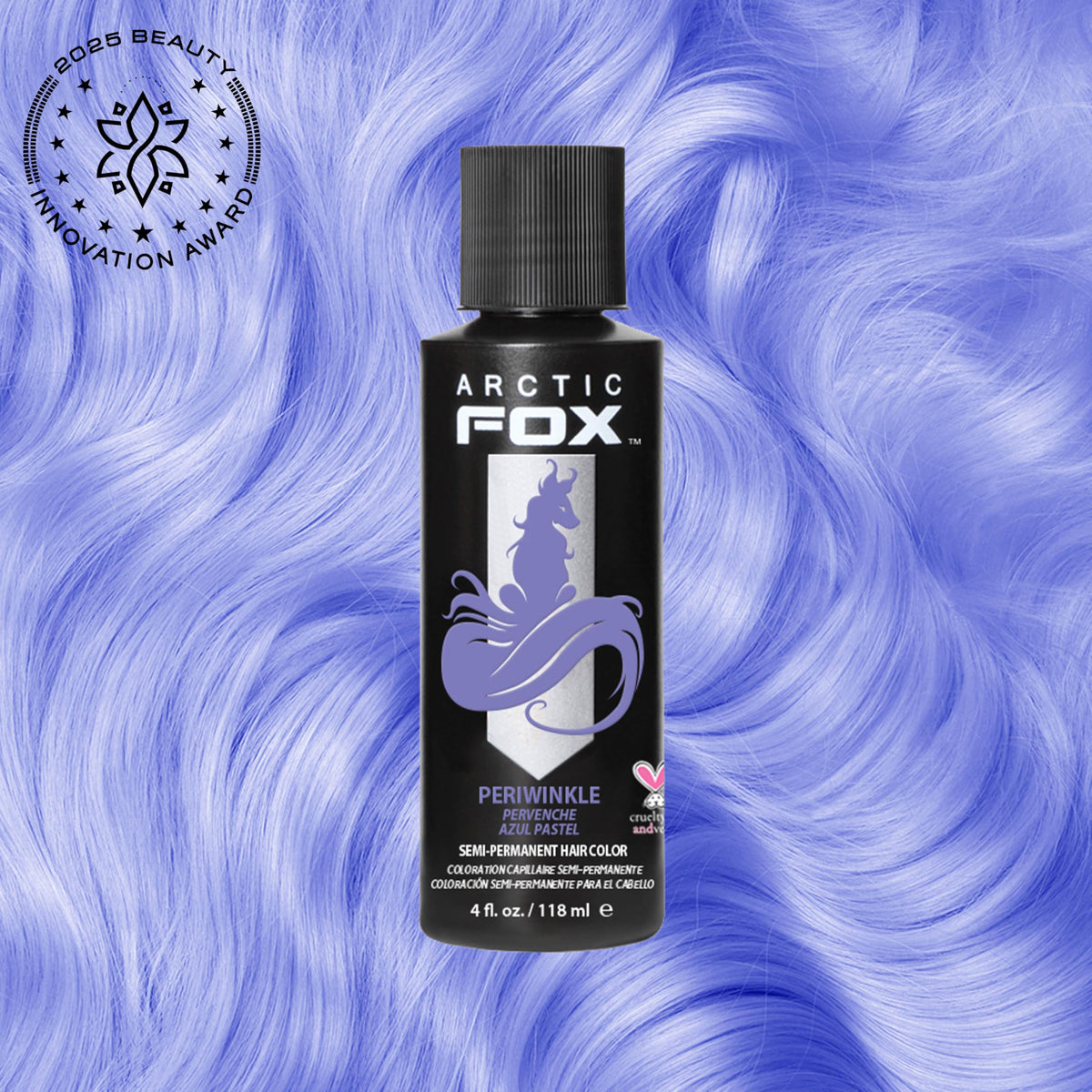 ARCTIC FOX Semi-Permanent Hair Dye Periwinkle Blue back view