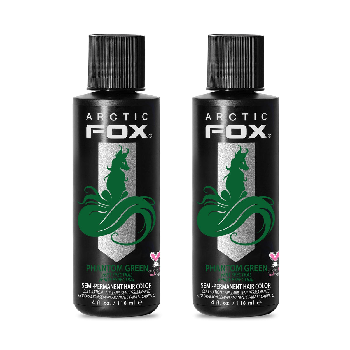 ARCTIC FOX Semi-Permanent Hair Dye Phantom Green front view