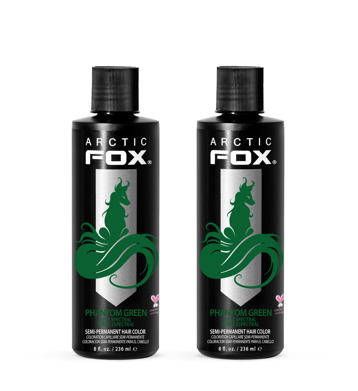 ARCTIC FOX Semi-Permanent Hair Dye Phantom Green front view