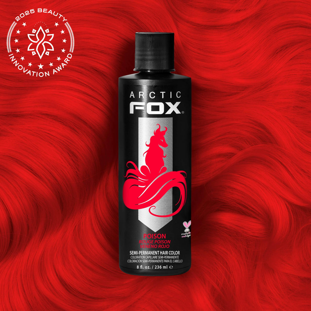 ARCTIC FOX Semi-Permanent Hair Dye Poison back view with instructions