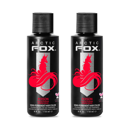 ARCTIC FOX Semi-Permanent Hair Dye Poison front view 4 fl oz bottles