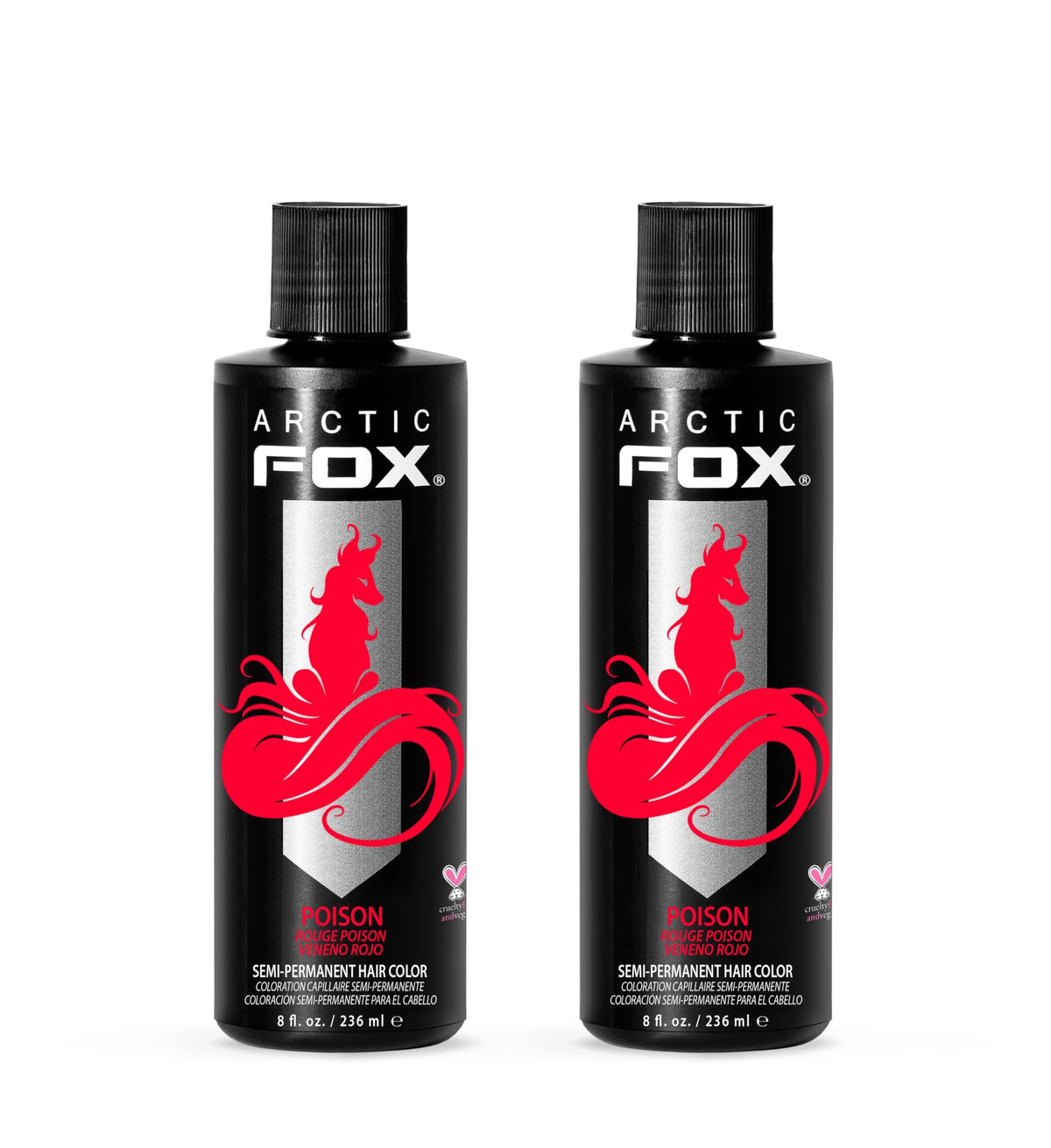 ARCTIC FOX Semi-Permanent Hair Dye Poison front view 8 oz bottles