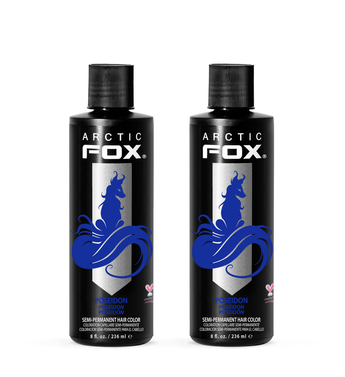 ARCTIC FOX Semi-Permanent Hair Dye Poseidon front view 8 oz bottle