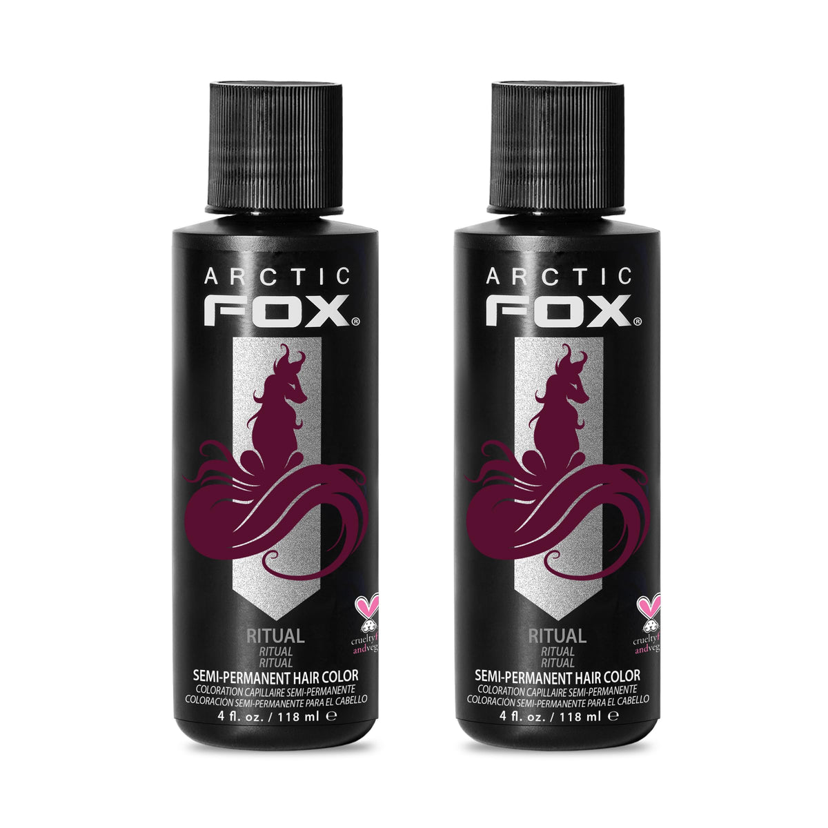 ARCTIC FOX Semi-Permanent Hair Dye Ritual Burgundy front view