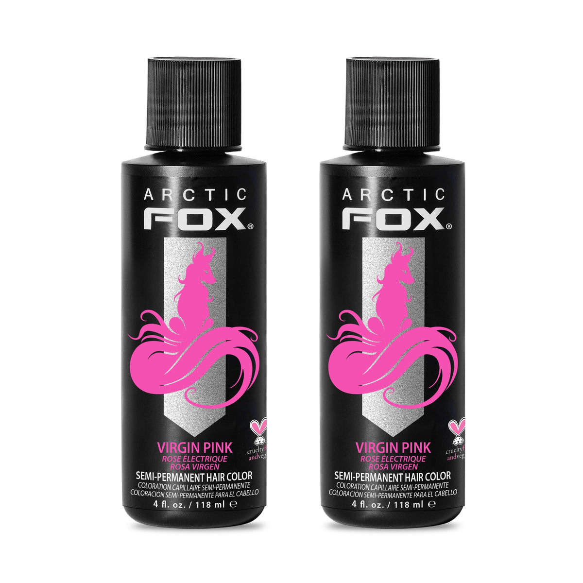 ARCTIC FOX Semi-Permanent Hair Dye Virgin Pink front view