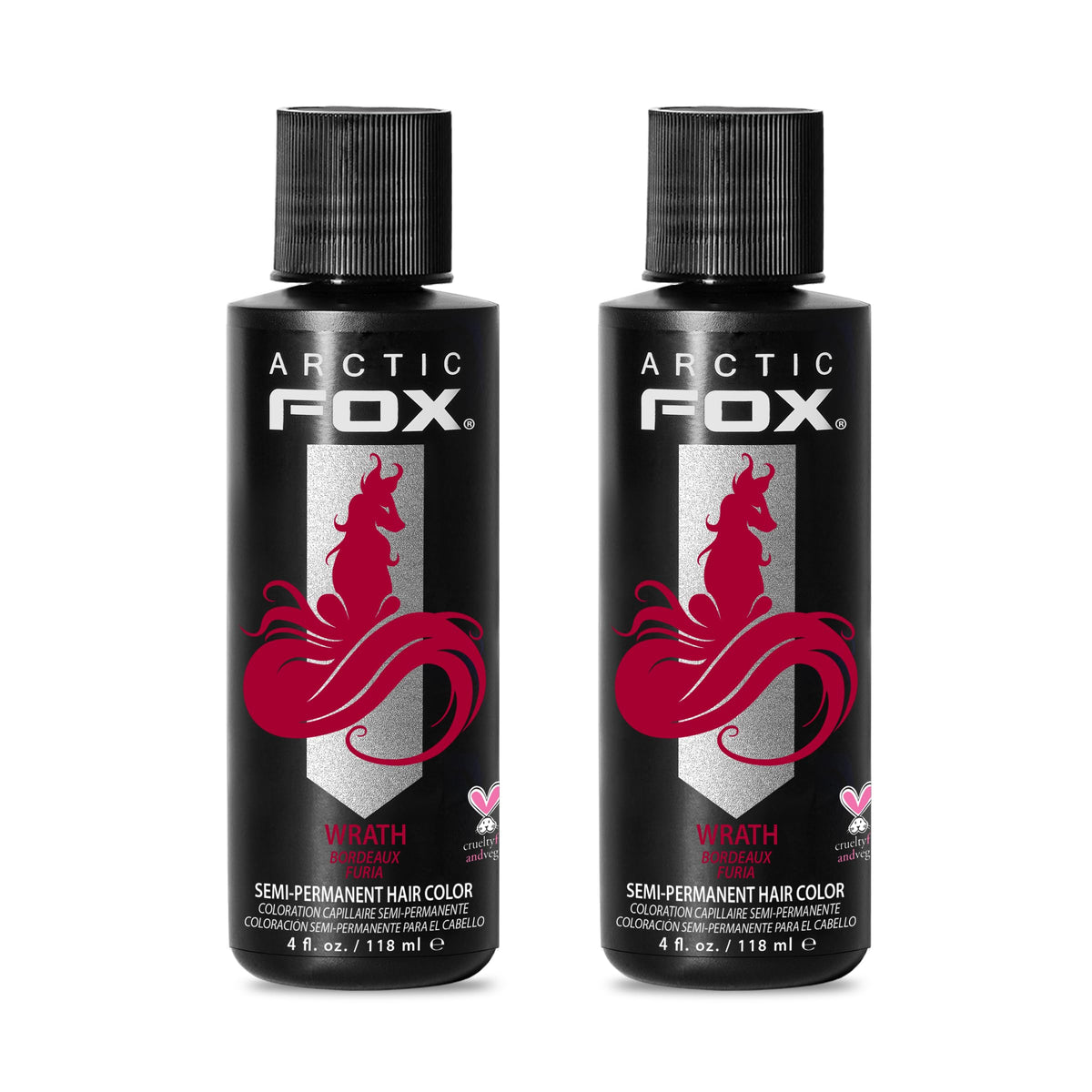 ARCTIC FOX Semi-Permanent Hair Dye Wrath 4 fl oz front view