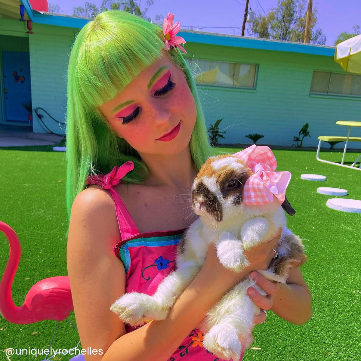 ARCTIC FOX Space Cowgirl vibrant green hair dye application