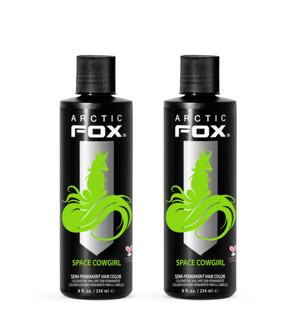 ARCTIC FOX Space Cowgirl vibrant green hair dye front view