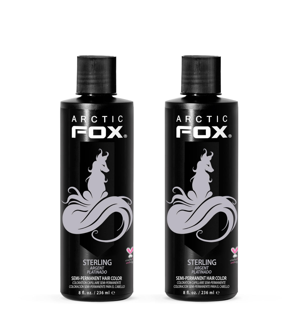 ARCTIC FOX Sterling Semi-Permanent Hair Dye 2x8 oz front view