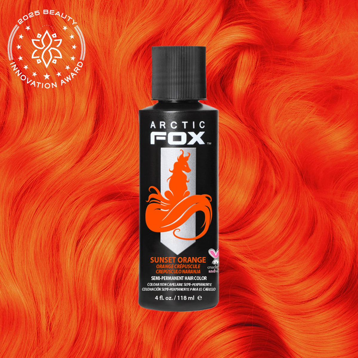 ARCTIC FOX Sunset Orange hair dye application on hair