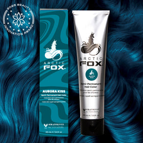 ARCTIC FOX Vegan Blue hair dye packaging side view