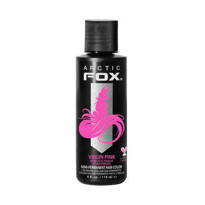 ARCTIC FOX Virgin Pink Semi-Permanent Hair Colour front view 4 fl oz